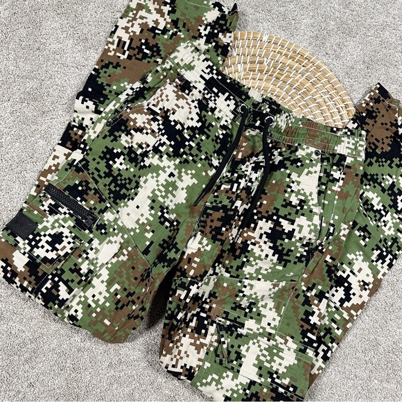 Dogg Supply by Snoop Dogg Men’s Pull On Elastic Waist Cargo Pants Army Camo XS - Picture 2 of 15